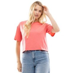 Damski luźny crop top Lifestyle Siroko IBZ Eivissa Coral. Brązowe topy damskie SIROKO, bez wzorów, z bawełny, bez ramiączek. Za 126.00 zł.