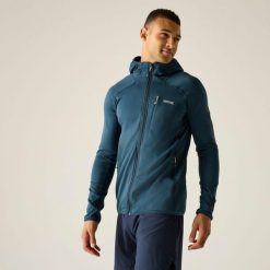 Męska bluza Kadley z kapturem i zamkiem błyskawicznym. Niebieskie bluzy z kapturem męskie Regatta, m, z elastanu. Za 113.99 zł.