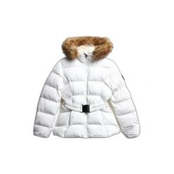 Damska kurtka puchowa Superdry. Białe kurtki damskie Superdry., bez wzorów, z puchu, bez kaptura. W wyprzedaży za 585.70 zł.