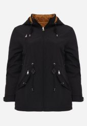 Czarna Przejściowa Kurtka Dwustronna o Kroju Parki z Pikowaniem Wewnątrz Zidelle. Czarne kurtki damskie Born2be, l, bez wzorów, z jeansu. Za 99.99 zł.