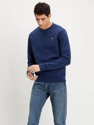 Levi´s Bluza w kolorze granatowym rozmiar: L. Niebieskie bluzy bez kaptura męskie l, z bawełny. Za 65.85 zł.
