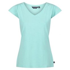 T-shirt Damski W Serek Francine. Niebieskie t-shirty damskie Regatta, s, bez wzorów, z bawełny, bez kołnierzyka. Za 45.99 zł.