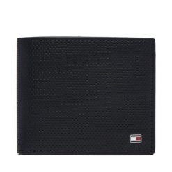 Portfel Tommy Hilfiger. Czarne portfele męskie Tommy Hilfiger, bez wzorów. Za 329.99 zł.