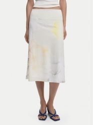 Desigual Spódnica midi Bruma 25WWFK08 Écru Regular Fit. Spódniczki damskie Desigual, xl, bez wzorów, z bawełny, midi. Za 319.99 zł.