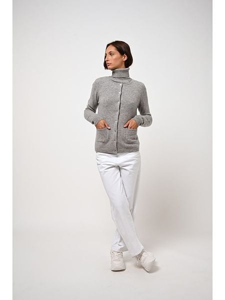 AUTHENTIC CASHMERE Kaszmirowy kardigan "Caron" w kolorze szarym rozmiar: XXL. Szare kardigany damskie AUTHENTIC CASHMERE, xxl, bez wzorów, z kaszmiru. Za 422.95 zł.
