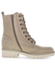 Gabor Skórzane botki w kolorze beżowym rozmiar: 40,5. Brązowe botki damskie Gabor, ze skóry, bez obcasa, bez zapięcia. Za 208.83 zł.