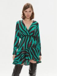Pinko Sukienka koktajlowa Akihiro 102046 A1B7 Turkusowy Regular Fit. Niebieskie sukienki damskie Pinko, bez wzorów, z wiskozy, wizytowe, bez kołnierzyka, bez ramiączek. Za 719.99 zł.