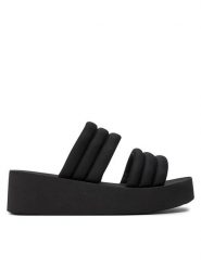 Roxy Klapki ARJL101151 Czarny. Czarne klapki damskie Roxy, bez wzorów, z materiału, bez obcasa. Za 99.99 zł.