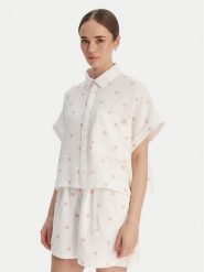 Roxy Koszula W126-RXLST-1023-01P Biały Oversize. Białe koszule damskie Roxy, xl, bez wzorów, bez kołnierzyka, bez ramiączek. Za 119.99 zł.