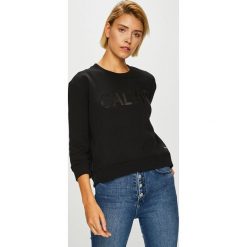 Calvin Klein Jeans - Bluza. Czarne bluzy bez kaptura damskie Calvin Klein Jeans, l, z bawełny. W wyprzedaży za 239.90 zł.