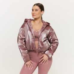 Kurtka damska fitness z kapturem oversize Prime Haze. Szare kurtki damskie GYMBEAM, xl, bez wzorów, z elastanu, z kapturem. Za 214.90 zł.