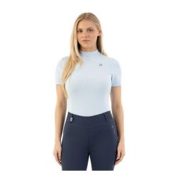Damska koszulka do jazdy konnej ANKY ATC261205. Niebieskie t-shirty damskie ANKY, bez wzorów, bez kołnierzyka. Za 287.00 zł.