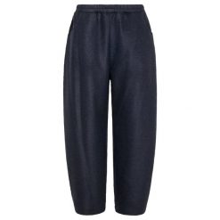 Spodnie Deha Lekkie Spodnie Balonowe Z Wełny Gotowanej Damskie. Niebieskie spodnie materiałowe damskie Deha, bez wzorów, z materiału, eleganckie. Za 416.99 zł.