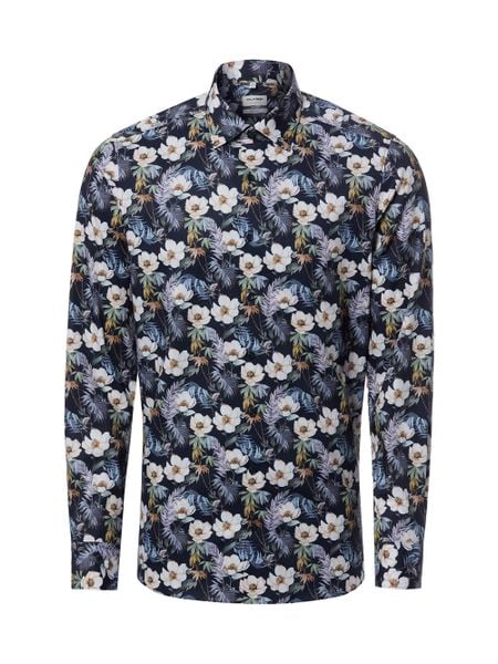 Olymp Level Five Koszula łatwa w prasowaniu Mężczyźni Slim Fit Bawełna niebieski|wielokolorowy, 42. Niebieskie koszule męskie Olymp Level Five, m, bez wzorów, z bawełny, bez kołnierzyka, bez ramiączek. Za 399.95 zł.