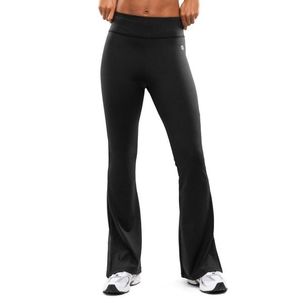 Damskie legginsy sportowe z rozszerzaną nogawką Fitness Siroko Icardi Black. Czarne legginsy damskie SIROKO, l, bez wzorów, z tkaniny. W wyprzedaży za 126.00 zł.