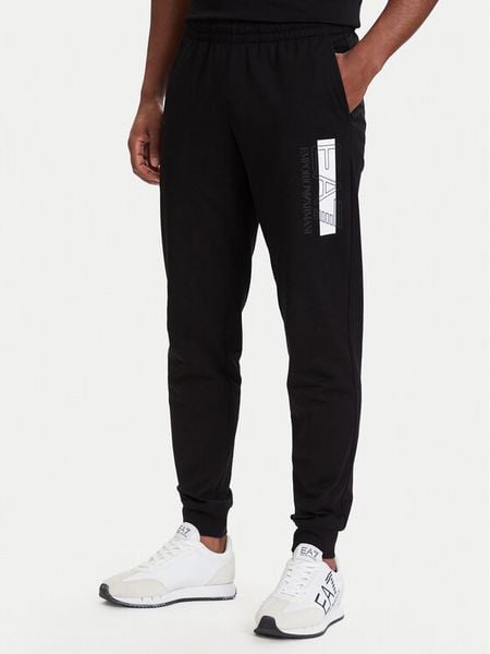 EA7 Emporio Armani Spodnie dresowe 7M002422 AF13512 MC001 Czarny Slim Fit. Czarne spodnie dresowe męskie EA7 Emporio Armani, bez wzorów, z bawełny. Za 424.99 zł.