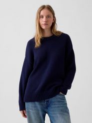 GAP Sweter w kolorze granatowym rozmiar: XS. Niebieskie swetry klasyczne damskie GAP, xs, z bawełny, bez kołnierzyka. Za 219.95 zł.