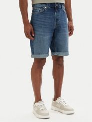 HUGO Szorty jeansowe 50560386 Niebieski Tapered Fit. Niebieskie szorty męskie Hugo, z bawełny, bez kołnierzyka. Za 449.99 zł.