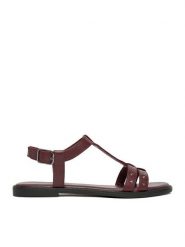 Lasocki Sandały CEO-RST-5551-03 Bordowy. Czerwone sandały damskie Lasocki, bez wzorów, ze skóry, bez obcasa, na płaskiej podeszwie. Za 159.99 zł.