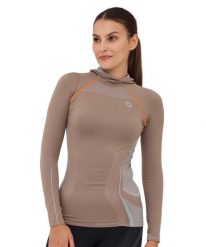 Bluza damska z kapturem Brubeck FITNESS. Brązowe bluzy z kapturem damskie Brubeck, m, z materiału. Za 79.99 zł.