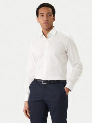 BOSS Koszula H-Hank 50560704 Biały Slim Fit. Białe koszule męskie Boss, m, bez wzorów, z bawełny, bez kołnierzyka, bez ramiączek. Za 499.99 zł.