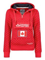 Canadian Peak Bluza "Gyrelle" w kolorze czerwonym rozmiar: XL. Czerwone bluzy z kapturem damskie Canadian Peak, xl, z bawełny. Za 105.38 zł.