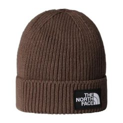 Czapka zimowa The North Face LOGO BOX CUFFED BEANIE. Brązowe czapki męskie The North Face, na zimę, bez wzorów. Za 124.99 zł.