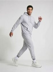 Bluza sportowa z kapturem SNSY PERFORMANCE - szary. Szare bluzy sportowe męskie Sinsay, bez wzorów, sportowe, bez kołnierzyka, bez ramiączek. Za 79.99 zł.