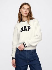 GAP Sweter w kolorze białym rozmiar: XL. Białe swetry klasyczne damskie GAP, xl, ze splotem, bez kołnierzyka. Za 127.35 zł.