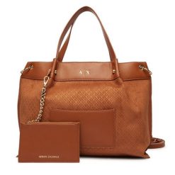 Torebka Armani Exchange. Brązowe torebki klasyczne damskie Armani Exchange, bez wzorów, bez dodatków. Za 799.99 zł.
