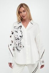 Koszula damska z lwem SPORTALM. Koszule damskie Sportalm, bez wzorów, bez kołnierzyka, bez ramiączek. W wyprzedaży za 713.30 zł.
