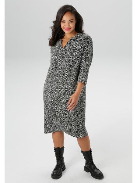 Aniston Sukienka w kolorze czarno-białym rozmiar: 46. Białe sukienki damskie Aniston, bez wzorów, bez kołnierzyka, bez ramiączek, midi. Za 83.03 zł.