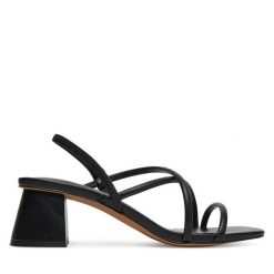 Sandały Call It Spring. Czarne sandały damskie Call It Spring, bez wzorów, bez obcasa, na słupku. Za 219.99 zł.
