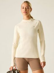 Dare 2b Koszulka funkcyjna "Refresh" w kolorze kremowym rozmiar: 40. Brązowe topy sportowe damskie Dare 2b, bez wzorów, z materiału, bez ramiączek. Za 109.52 zł.