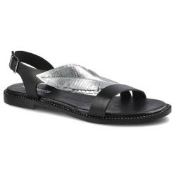 Czarne Sandały Dwunasty Shoes Damskie Buty Na Lato. Czarne sandały damskie Dwunasty Shoes, bez wzorów, ze skóry, bez obcasa, na obcasie. Za 205.00 zł.
