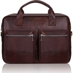Torba męska skórzana TIZANO TM03 czekolada. Brązowe torby męskie na ramię TIZANO, bez wzorów, ze skóry. Za 384.00 zł.