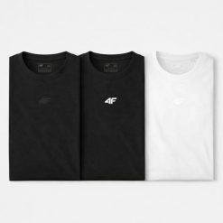 ZESTAW KOSZULEK MĘSKICH 4F T-SHIRT KOLECJA LIMITOWANA 3PAK S M3947 SS26. T-shirty męskie 4f, m, bez wzorów, z bawełny, bez kołnierzyka. Za 164.98 zł.