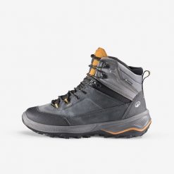 Buty trekkingowe męskie MT100 skóra. Brązowe buty trekkingowe męskie SIMOND, z kauczuku, przed kolano, bez zapięcia, trekkingowe. Za 359.99 zł.