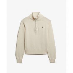 Damski sweter z długim zamkiem Superdry. Białe swetry klasyczne damskie Superdry., l, z materiału, bez kołnierzyka. Za 336.55 zł.