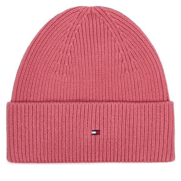 Czapka Tommy Hilfiger. Czerwone czapki zimowe damskie Tommy Hilfiger. Za 189.99 zł.