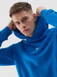 4F Bluza dresowa nierozpinana z kapturem z bawełny organicznej męska - kobaltowa XXL. Niebieskie bluzy z kapturem męskie 4f, l, z bawełny. W wyprzedaży za 139.99 zł.