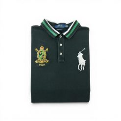 Polo Ralph Lauren koszulka męska krótki rękaw Slim Fit. Czarne koszulki polo męskie Ralph Lauren, m, bez wzorów, z materiału, bez ramiączek. Za 127.76 zł.