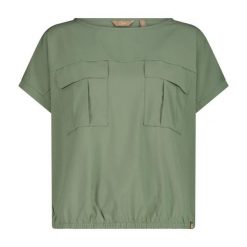Koszulka z kieszeniami damska CMP Lightweight. Zielone t-shirty damskie CMP, m, bez wzorów, z tkaniny, bez kołnierzyka. Za 195.00 zł.