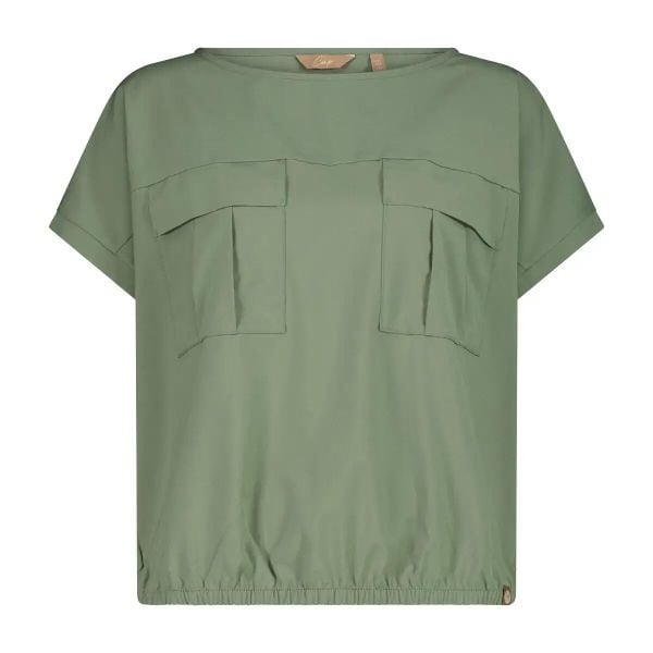 Koszulka z kieszeniami damska CMP Lightweight. Zielone t-shirty damskie CMP, m, bez wzorów, z tkaniny, bez kołnierzyka. Za 195.00 zł.