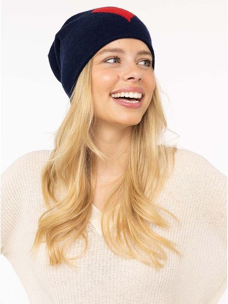 Zwillingsherz Kaszmirowa czapka beanie w kolorze granatowym rozmiar: onesize. Niebieskie czapki zimowe damskie Zwillingsherz, z kaszmiru. Za 215.71 zł.