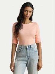 LAUREN RALPH LAUREN Bluzka 200654963202 Pomarańczowy jasny Slim Fit. Brązowe topy sportowe damskie Lauren Ralph Lauren, xxl, bez wzorów, z bawełny, bez ramiączek. Za 289.99 zł.