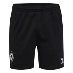 Krótka koszulka Werderu Brema 2024/25. Czarne t-shirty damskie HUMMEL, bez wzorów, bez kołnierzyka. Za 279.50 zł.