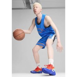 Buty do koszykówki Genetics Marcus Smart PUMA Royal Sapphire Red Blast Blue. Czerwone buty sportowe na co dzień damskie Puma, bez wzorów, do koszykówki. Za 339.99 zł.