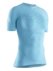 X-Bionic Koszulka w kolorze błękitnym do biegania rozmiar: XL. Niebieskie bluzki sportowe damskie X BIONIC, xl, bez wzorów, z materiału, bez ramiączek. Za 260.99 zł.