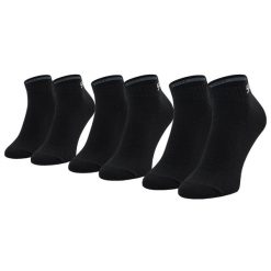 Skarpetki sportowe dla dorosłych 3PPK Mesh Ventilation Socks. Czarne skarpetki damskie Skechers, bez wzorów, z meshu. Za 24.99 zł.